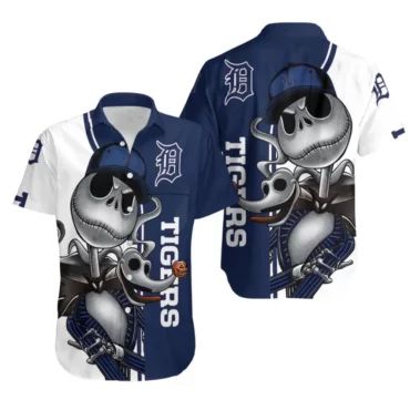 Detroit Tigers Skeleton Cool Hawaiian - Adult & Kids T-Shirts, Sweatshirts & Hoodies apparel design preview 1