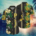 Pittsburgh Pirates Tropical Jungle Stripe Hawaiian - Adult & Kids T-Shirts, Sweatshirts & Hoodies apparel design preview 1
