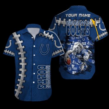 Personalized Indianapolis Colts Blue Wave Island - Adult & Kids T-Shirts, Sweatshirts & Hoodies apparel design preview 1