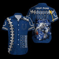 Personalized Indianapolis Colts Blue Wave Island - Adult & Kids T-Shirts, Sweatshirts & Hoodies apparel design preview 1
