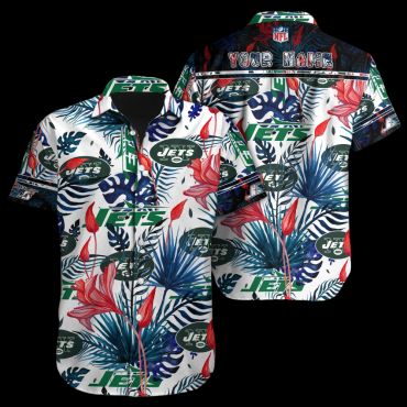 Personalized New York Jets Botanical Breeze Hawaiian - Adult & Kids T-Shirts, Sweatshirts & Hoodies apparel design preview 1