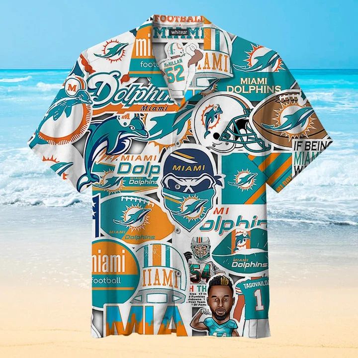 Miami Dolphins Hawaiian Oceanic Spirit Design 206019 - Adult & Kids T-Shirts, Sweatshirts & Hoodies apparel design preview 1