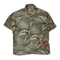 Hollis River Floral Hawaiian Large Grey Cotton - Adult & Kids T-Shirts, Sweatshirts & Hoodies apparel design preview 1