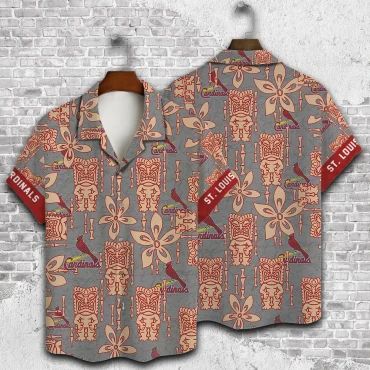 St. Louis Cardinals Tiki Heritage Hawaiian - Adult & Kids T-Shirts, Sweatshirts & Hoodies apparel design preview 1