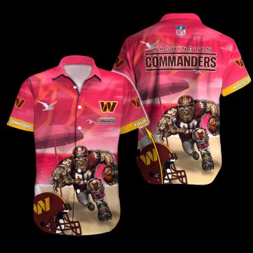Washington Commanders Gridiron Warrior Hawaiian - Adult & Kids T-Shirts, Sweatshirts & Hoodies apparel design preview 1