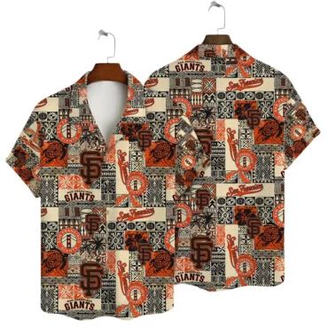 San Francisco Giants Heritage Patchwork Hawaiian - Adult & Kids T-Shirts, Sweatshirts & Hoodies apparel design preview 1