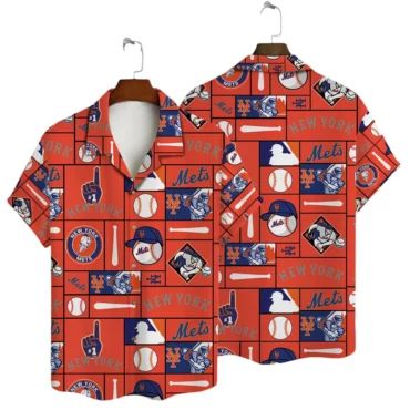 New York Mets Sunset Beach Hawaiian - Adult & Kids T-Shirts, Sweatshirts & Hoodies apparel design preview 1