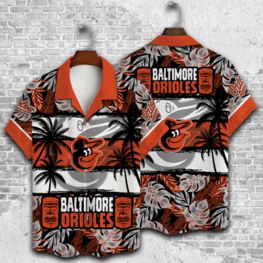 Baltimore Orioles Tiki Palms Hawaiian - Adult & Kids T-Shirts, Sweatshirts & Hoodies apparel design preview 1