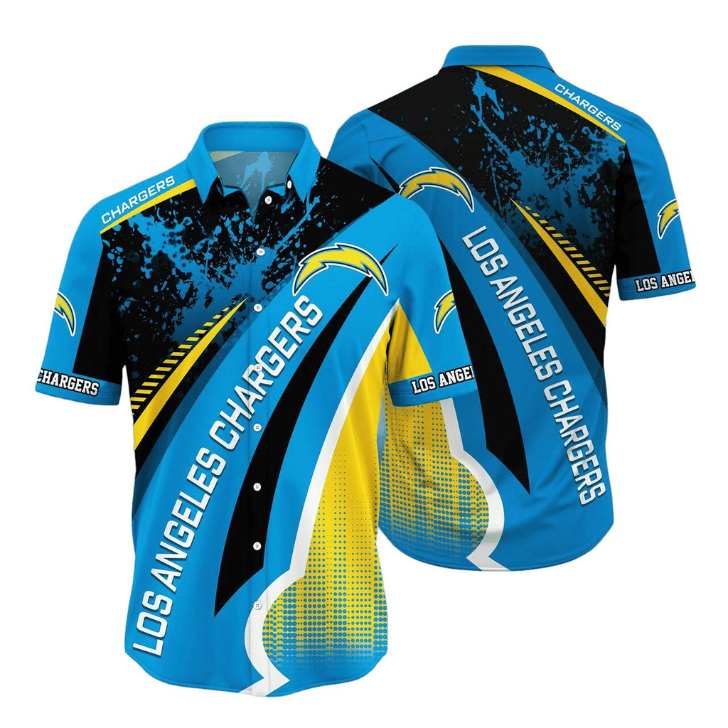 Los Angeles Chargers Hawaiian Lightning Streak Design - Adult & Kids T-Shirts, Sweatshirts & Hoodies apparel design preview 1