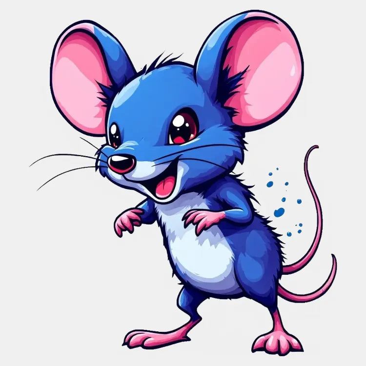 Blue Anime Mouse - Adult & Kids T-Shirts, Sweatshirts & Hoodies apparel design preview 1