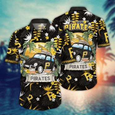 Pittsburgh Pirates Surf Adventure Hawaiian - Adult & Kids T-Shirts, Sweatshirts & Hoodies apparel design preview 1