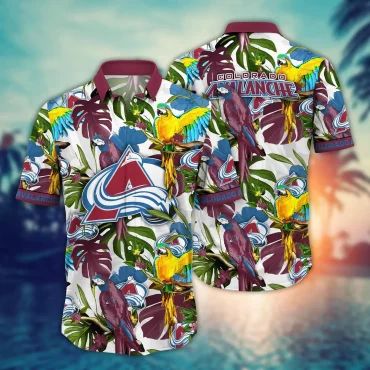 Colorado Avalanche Tropical Paradise Hawaiian - Adult & Kids T-Shirts, Sweatshirts & Hoodies apparel design preview 1