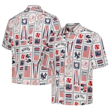 New York Yankees Americana Celebration Hawaiian - Adult & Kids T-Shirts, Sweatshirts & Hoodies apparel design preview 1