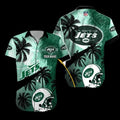 Personalized New York Jets Tropical Helmet Hawaiian - Adult & Kids T-Shirts, Sweatshirts & Hoodies apparel design preview 1