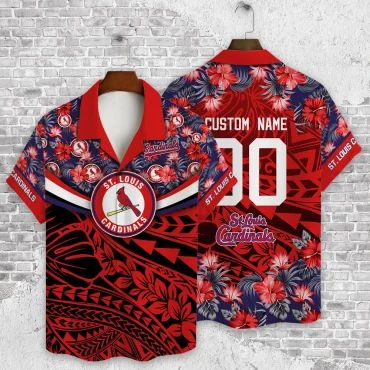 St. Louis Cardinals Custom Tribal Hawaiian - Adult & Kids T-Shirts, Sweatshirts & Hoodies apparel design preview 1