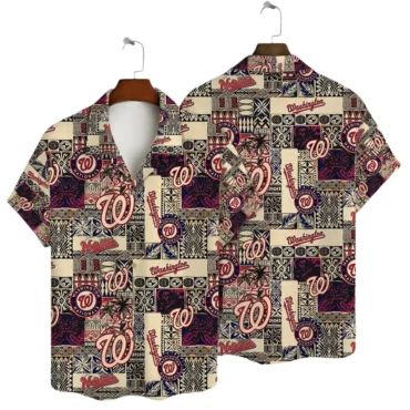 Washington Nationals Summer Breeze Hawaiian - Adult & Kids T-Shirts, Sweatshirts & Hoodies apparel design preview 1