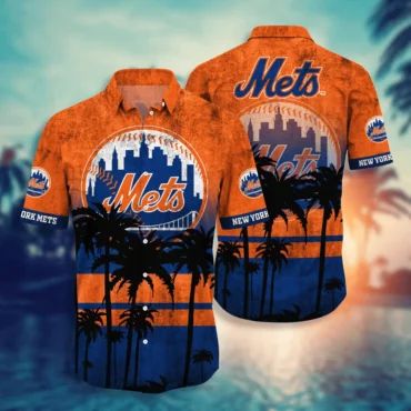 New York Mets Island Vibes Hawaiian - Adult & Kids T-Shirts, Sweatshirts & Hoodies apparel design preview 1