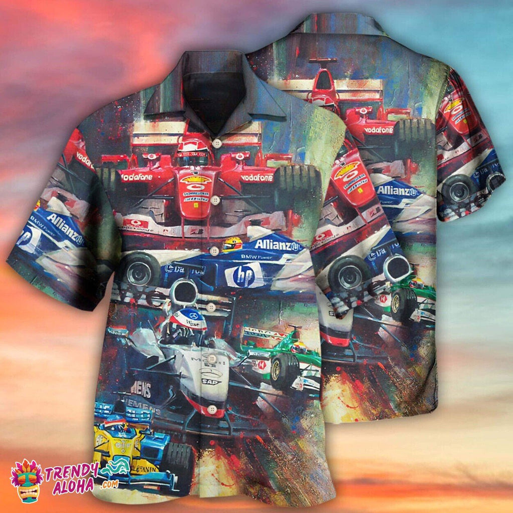 Unstoppable Formula One Car Racing Driver Hawaiian - Adult & Kids T-Shirts, Sweatshirts & Hoodies apparel design preview 1