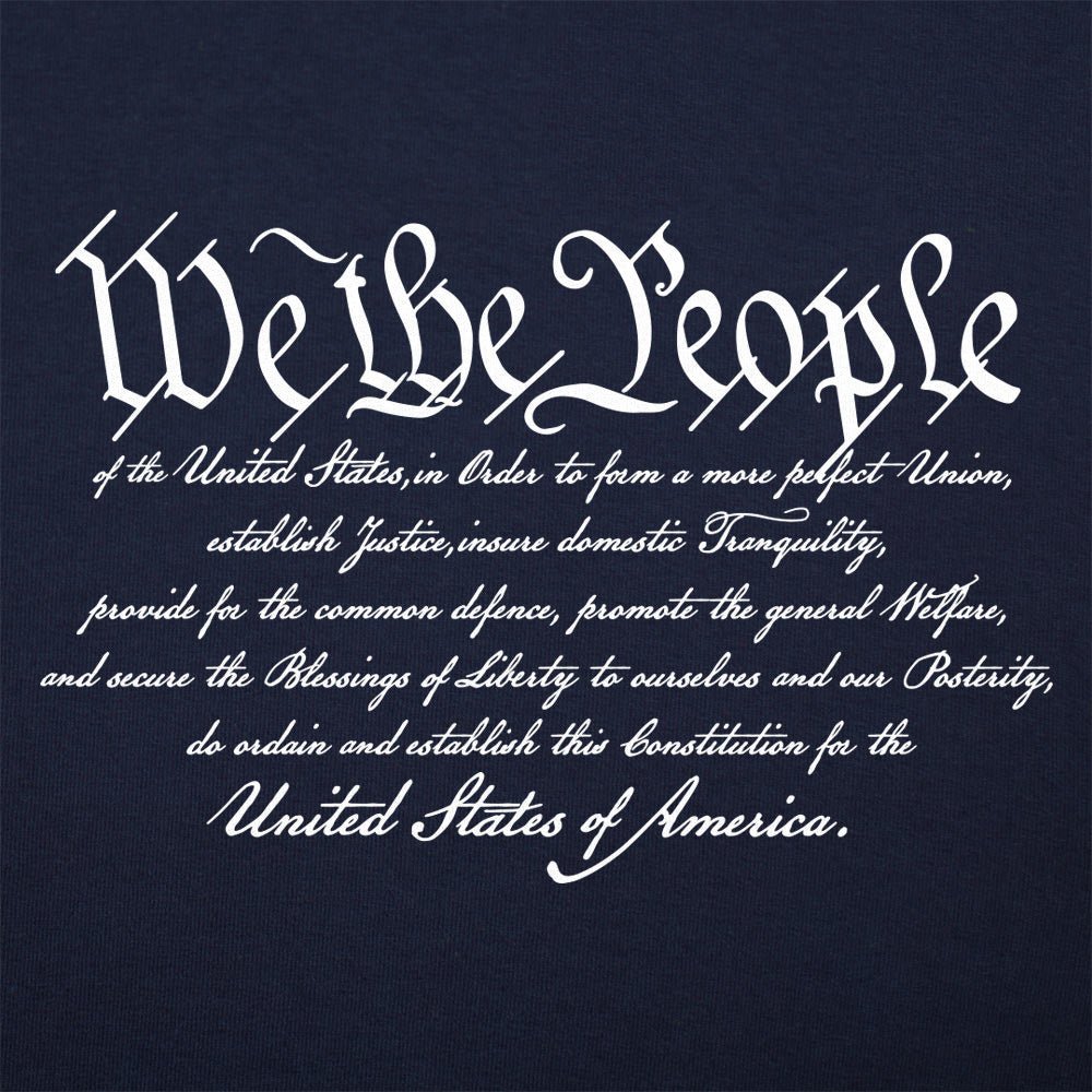 US Constitution Preamble - Adult & Kids T-Shirts, Sweatshirts & Hoodies apparel design preview 1