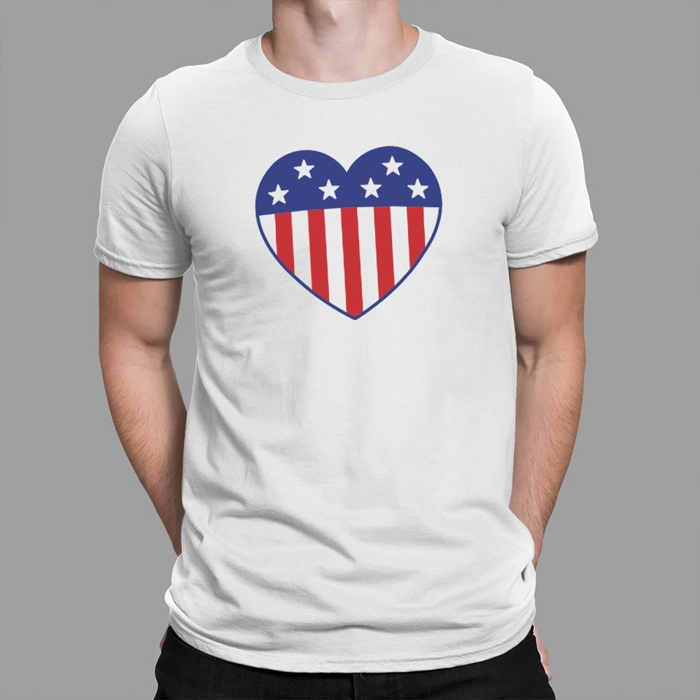 US Flag Heart - Adult & Kids T-Shirts, Sweatshirts & Hoodies apparel design preview 1