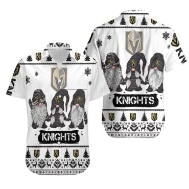Vegas Golden Knights Festive Gnome Hawaiian - Adult & Kids T-Shirts, Sweatshirts & Hoodies apparel design preview 1