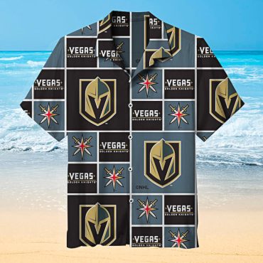 Vegas Golden Knights Logo Grid Hawaiian - Adult & Kids T-Shirts, Sweatshirts & Hoodies apparel design preview 1