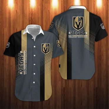 Vegas Golden Knights Striped Elegance Hawaiian - Adult & Kids T-Shirts, Sweatshirts & Hoodies apparel design preview 1