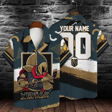 Vegas Golden Knights Warrior Spirit Custom Hawaiian - Adult & Kids T-Shirts, Sweatshirts & Hoodies apparel design preview 1