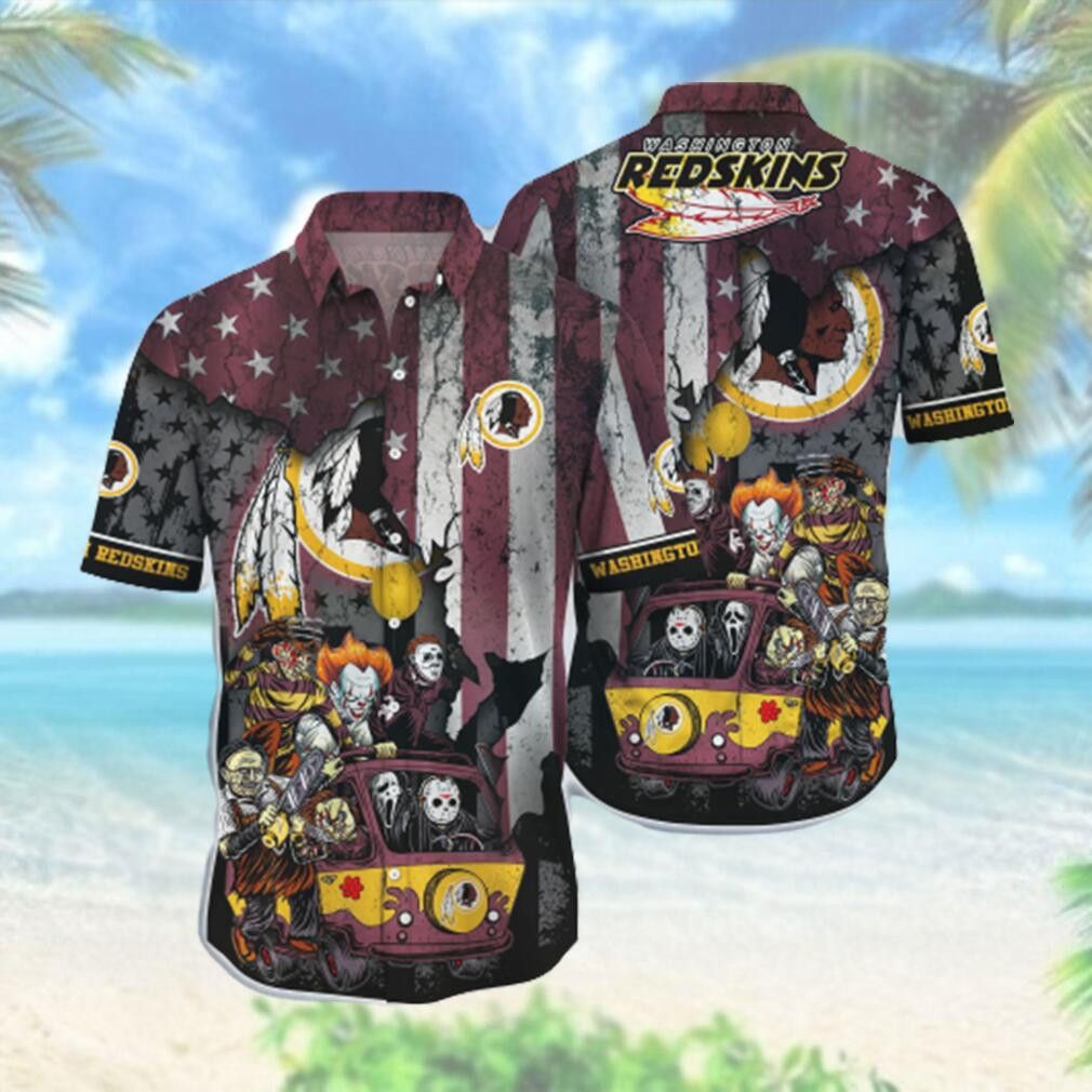 Vibrant Washington Redskins Themed Hawaiian Style - Adult & Kids T-Shirts, Sweatshirts & Hoodies apparel design preview 1