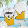Vibrant Yellow Camping Car Design On Premium Hawaiian - Adult & Kids T-Shirts, Sweatshirts & Hoodies apparel design preview 1