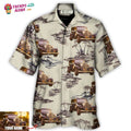 Vintage Car Deserted Island Pattern With Palm Trees - Adult & Kids T-Shirts, Sweatshirts & Hoodies apparel design preview 1