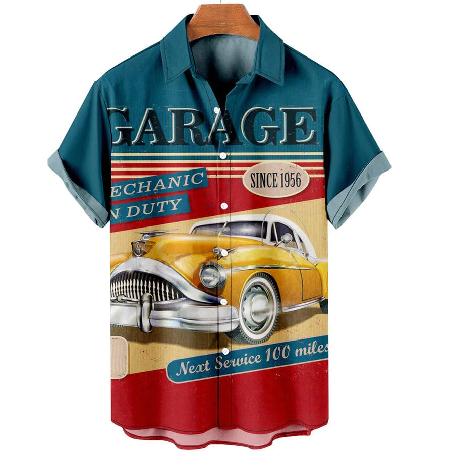 Vintage Cars Hawaiian A Trip Down Memory Lane - Adult & Kids T-Shirts, Sweatshirts & Hoodies apparel design preview 1