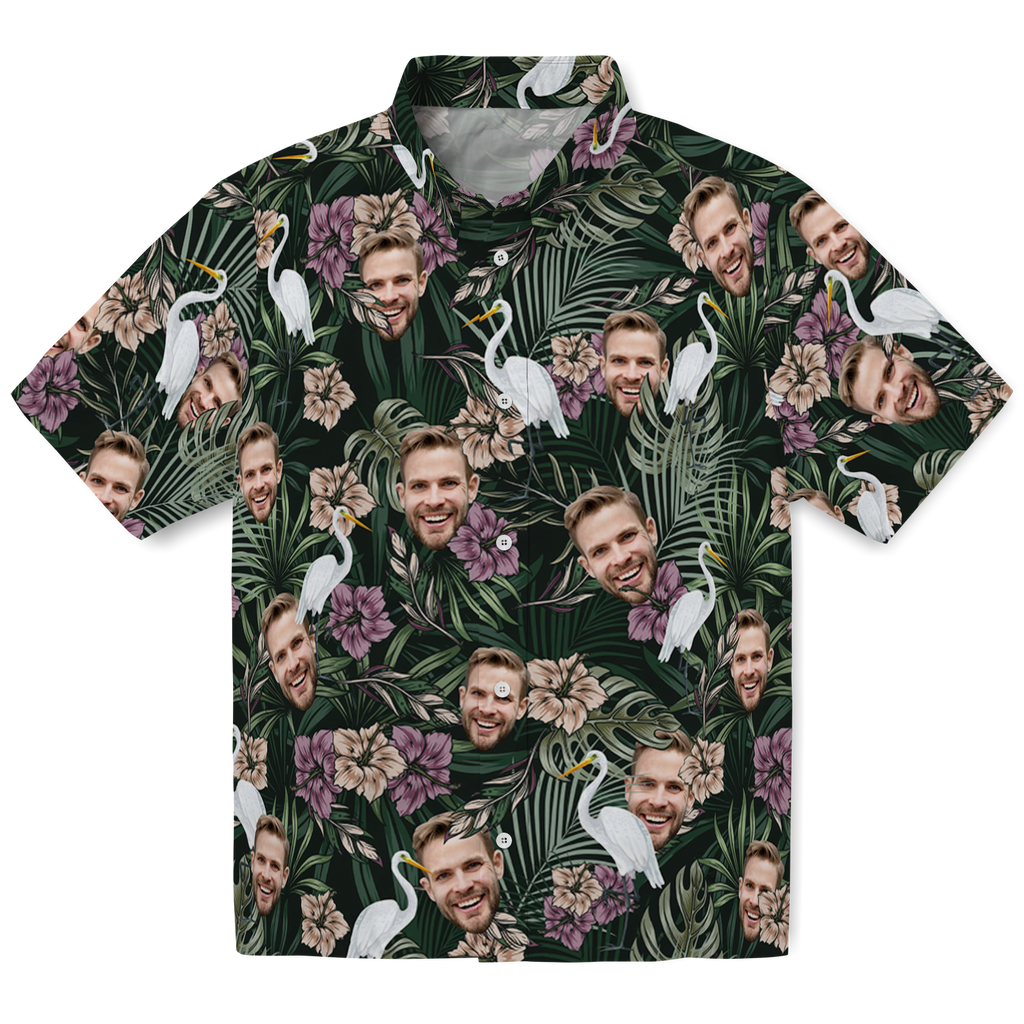 Vintage Egret Tropics Aloha Custom Hawaiian with - Adult & Kids T-Shirts, Sweatshirts & Hoodies apparel design preview 1