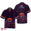 Vintage Neon Muscle Car Hawaiian - Adult & Kids T-Shirts, Sweatshirts & Hoodies apparel design preview 1