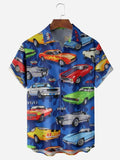 Vintage Sports Car Chest Pocket Men's Trendy Hawaiian - Adult & Kids T-Shirts, Sweatshirts & Hoodies apparel design preview 1