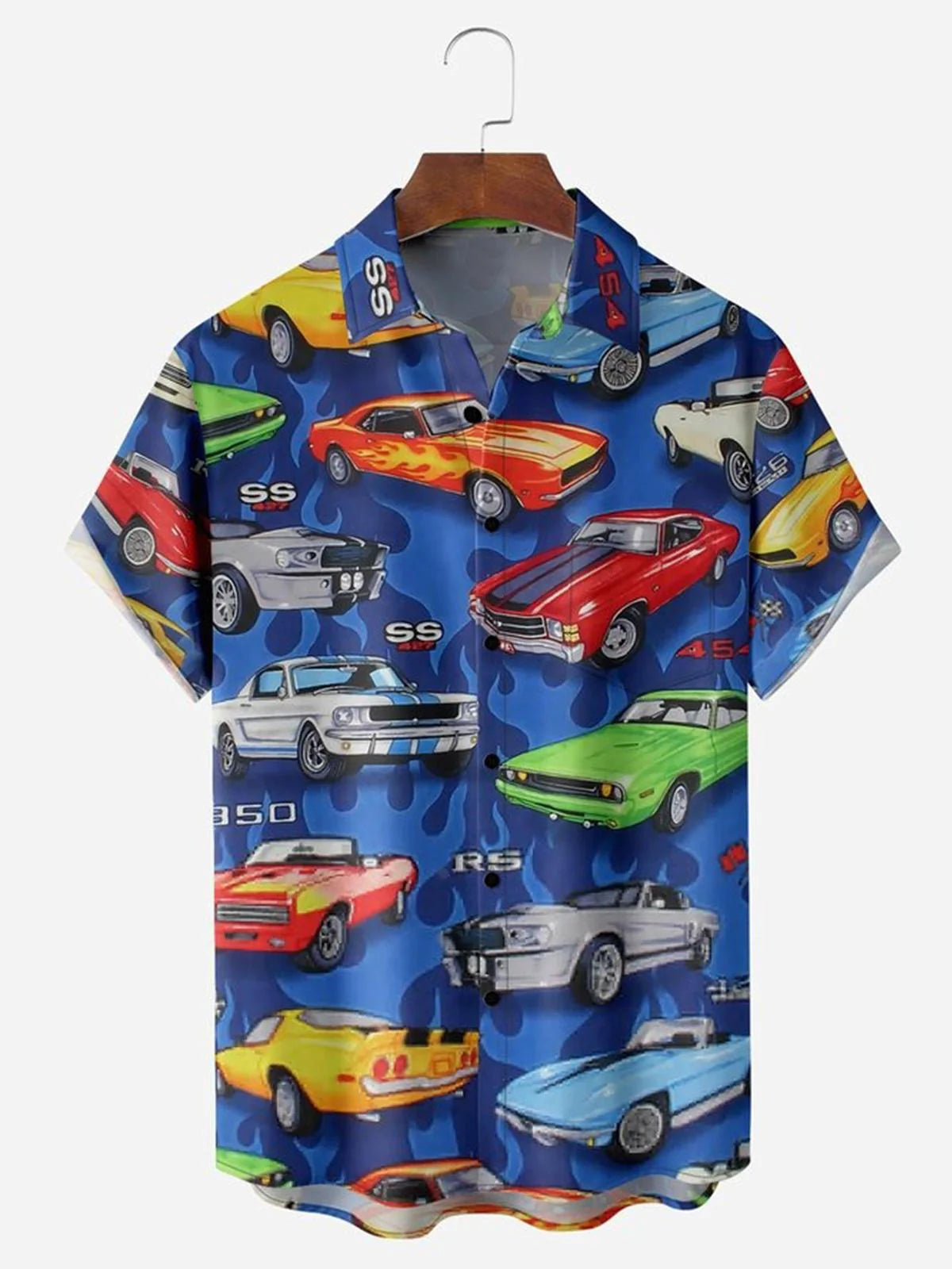 Vintage Sports Car Chest Pocket Men's Trendy Hawaiian - Adult & Kids T-Shirts, Sweatshirts & Hoodies apparel design preview 1