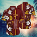 Washington Commanders Floral Stripe Hawaiian - Adult & Kids T-Shirts, Sweatshirts & Hoodies apparel design preview 1