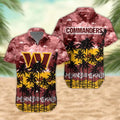 Washington Commanders Palm Trees Sunset Hawaiian - Adult & Kids T-Shirts, Sweatshirts & Hoodies apparel design preview 1