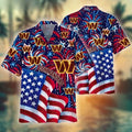 Washington Commanders Patriotic Celebration Hawaiian - Adult & Kids T-Shirts, Sweatshirts & Hoodies apparel design preview 1