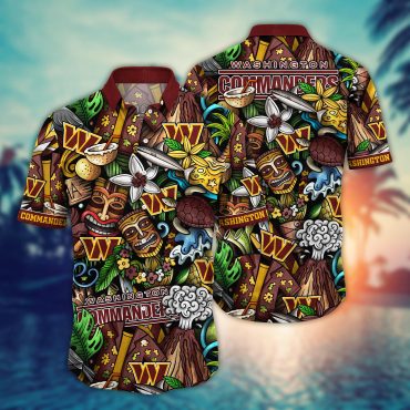 Washington Commanders Tiki Island Hawaiian - Adult & Kids T-Shirts, Sweatshirts & Hoodies apparel design preview 1