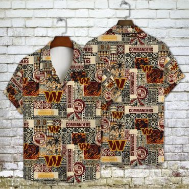 Washington Commanders Tribal Patchwork Hawaiian - Adult & Kids T-Shirts, Sweatshirts & Hoodies apparel design preview 1