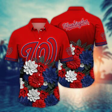 Washington Nationals Beachside Bliss Hawaiian - Adult & Kids T-Shirts, Sweatshirts & Hoodies apparel design preview 1