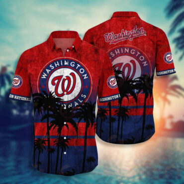 Washington Nationals Capital Paradise Hawaiian - Adult & Kids T-Shirts, Sweatshirts & Hoodies apparel design preview 1