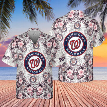 Washington Nationals Sunset Retreat Hawaiian - Adult & Kids T-Shirts, Sweatshirts & Hoodies apparel design preview 1