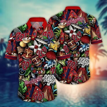 Washington Nationals Tropical Splash Hawaiian - Adult & Kids T-Shirts, Sweatshirts & Hoodies apparel design preview 1