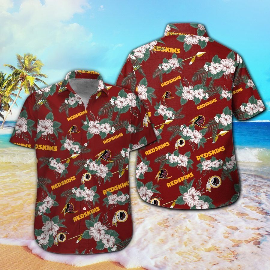 Washington Redskins Tropical Hawaiian Short Sleeve - Adult & Kids T-Shirts, Sweatshirts & Hoodies apparel design preview 1