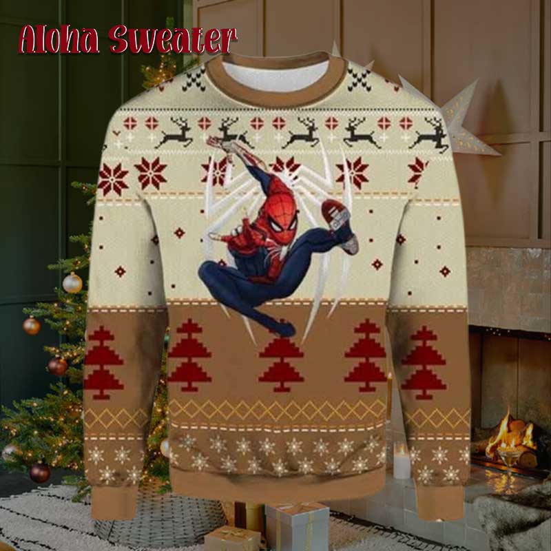 Webbing Man Spider Man Fan Ugly Christmas Sweater - Holiday Gift product image