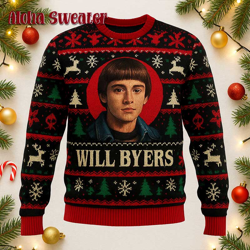 Will Byers Stranger Things Ugly Christmas Sweater - Holiday Gift product image
