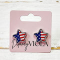 ZFlag Star 4th July Glitter Stud Earrings - Adult & Kids T-Shirts, Sweatshirts & Hoodies apparel design preview 1