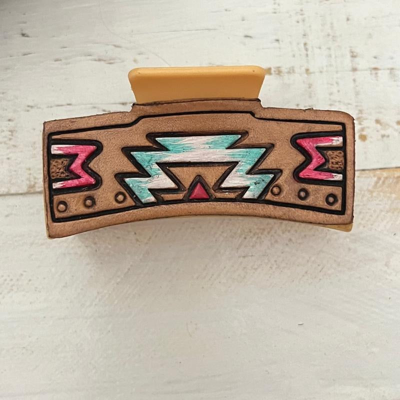 ZzMustard Aztec Tooled Claw Clip - Adult & Kids T-Shirts, Sweatshirts & Hoodies apparel design preview 1